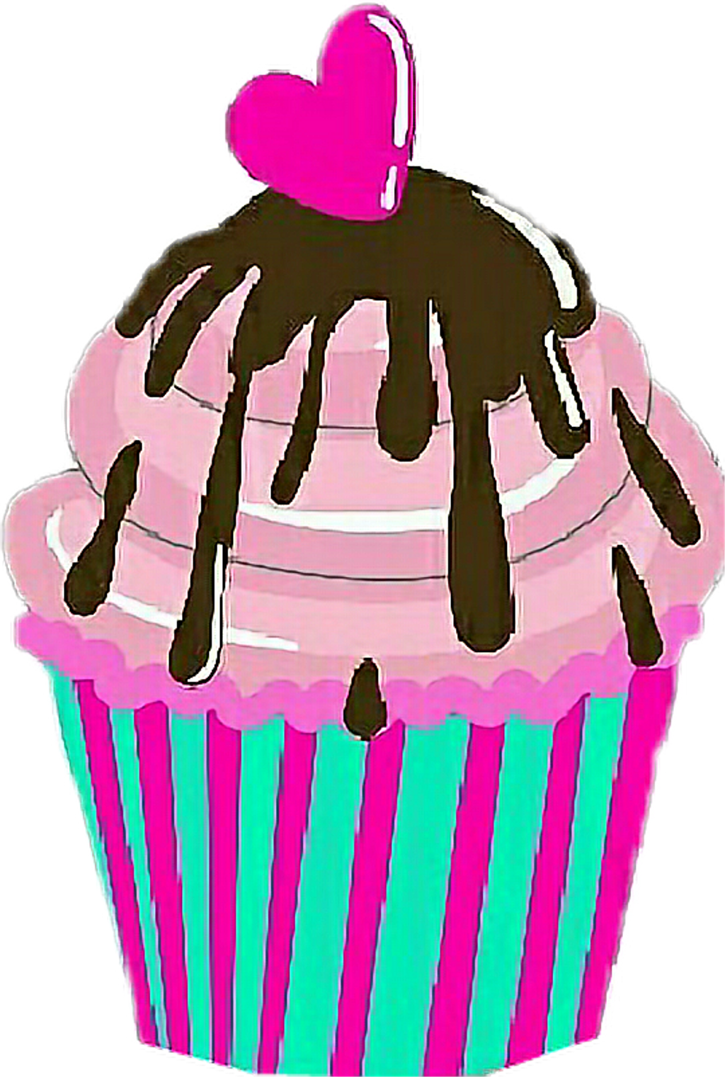 Cute Sticker - Cupcake (1024x1521), Png Download