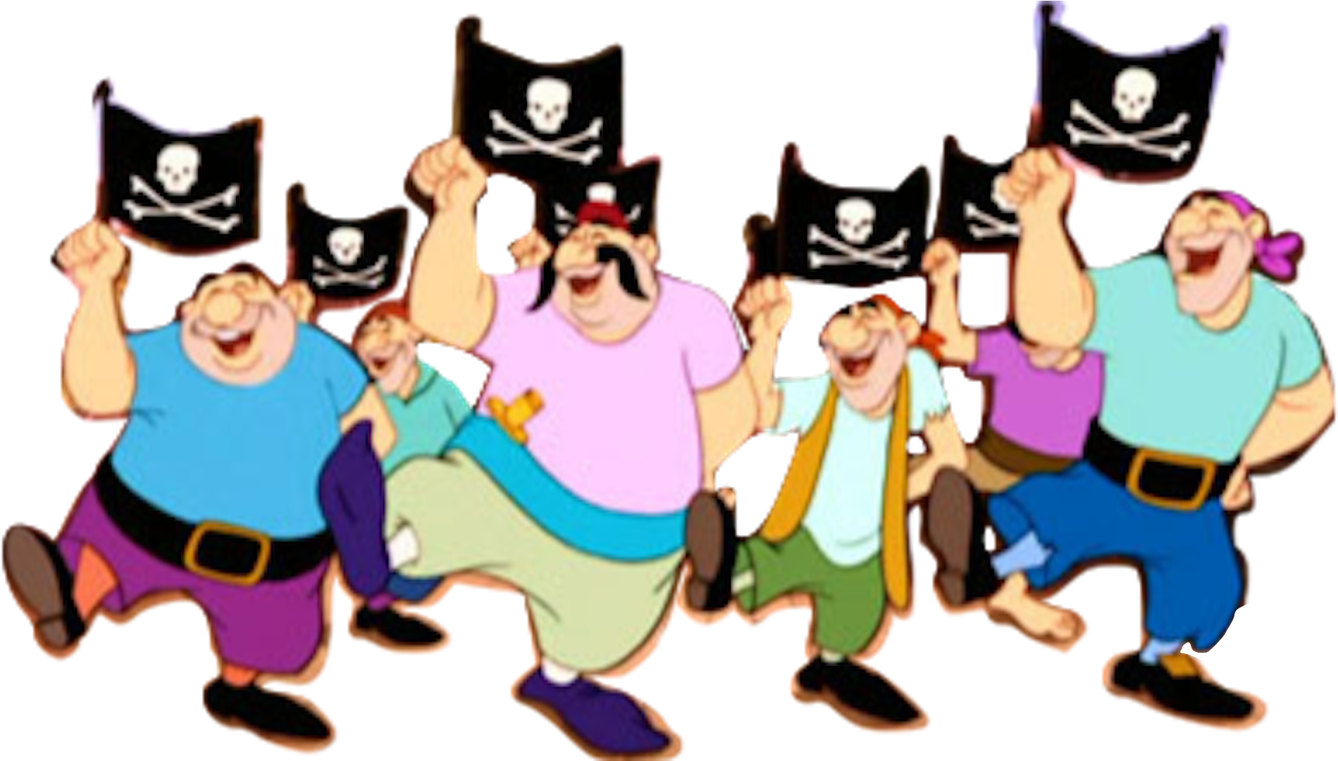 Captain Hook's Pirate Crew (1905x1080), Png Download