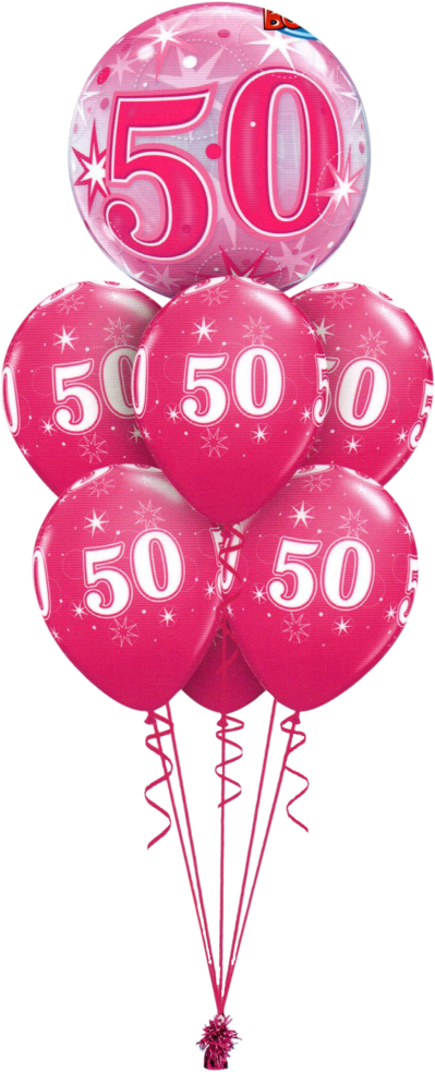 Birthday Bubble Pink Sparkle Luxury - Balloon (450x1024), Png Download
