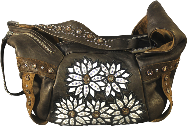 Kippys Dark Chocolate & White Daisy Hobo - Shoulder Bag (700x700), Png Download