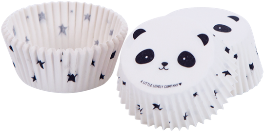 Picture Of Cupcake Cases-panda - Dessert (600x600), Png Download