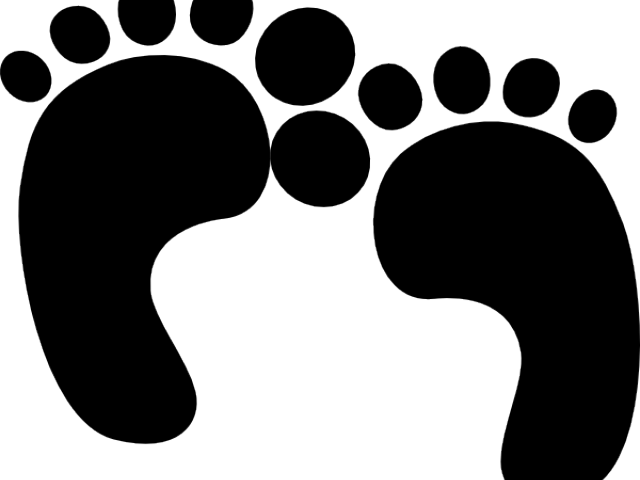 Sparkle Clipart Baby Footprint - Baby Feet Vector Png (640x480), Png Download
