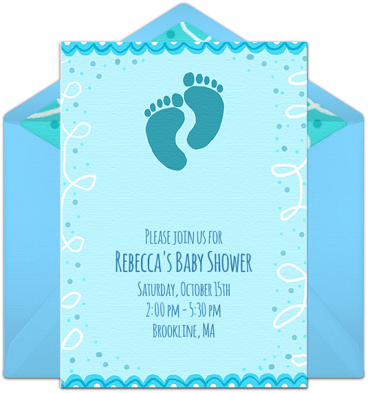 Baby Feet Scribble Online Invitation - Graphic Design (650x650), Png Download