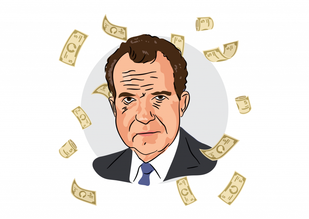 The Nixon Shock - Dollar Bag (1024x724), Png Download