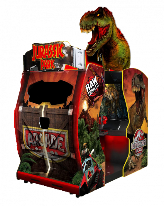 Raw Thrills Jurassic Park Arcade Cabinet - Jurassic Park Arcade Game (559x700), Png Download