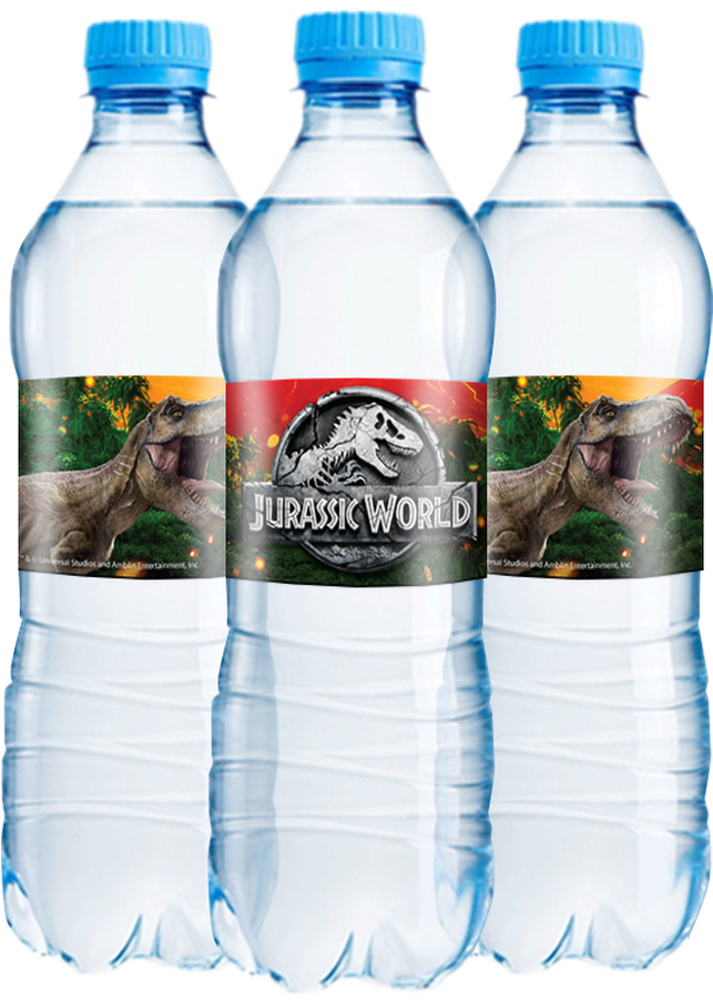 Adesivo Rótulo De Garrafa Jurassic World - Festa Do Jurassic World 2 (900x900), Png Download