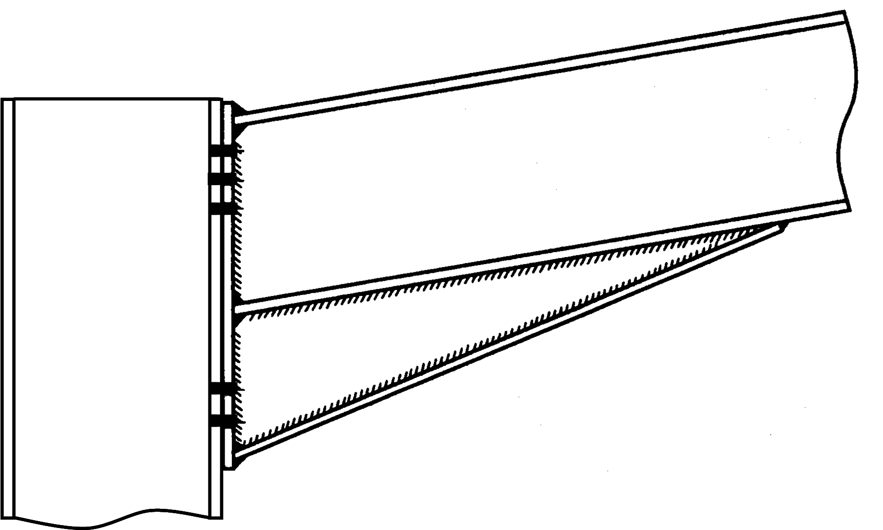 Haunched Beam - Line Art (1801x1086), Png Download