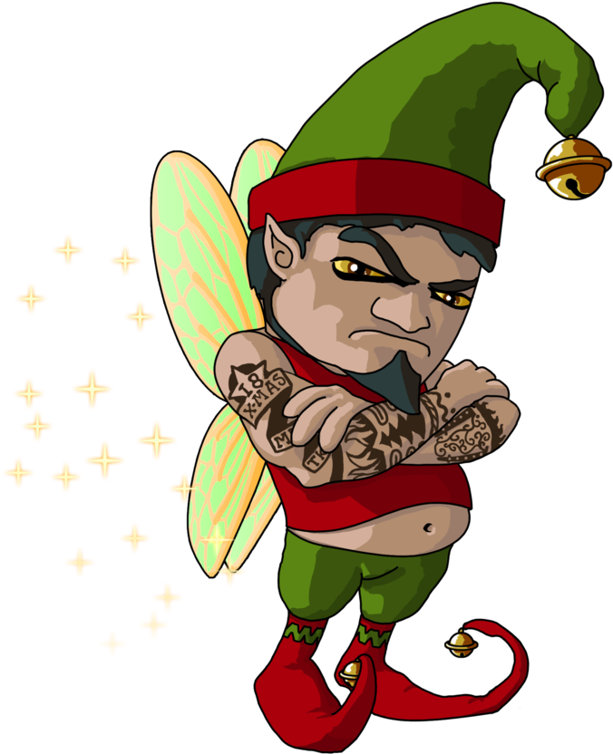 Ralf The Pixie - Grumpy Elf Clipart (676x832), Png Download
