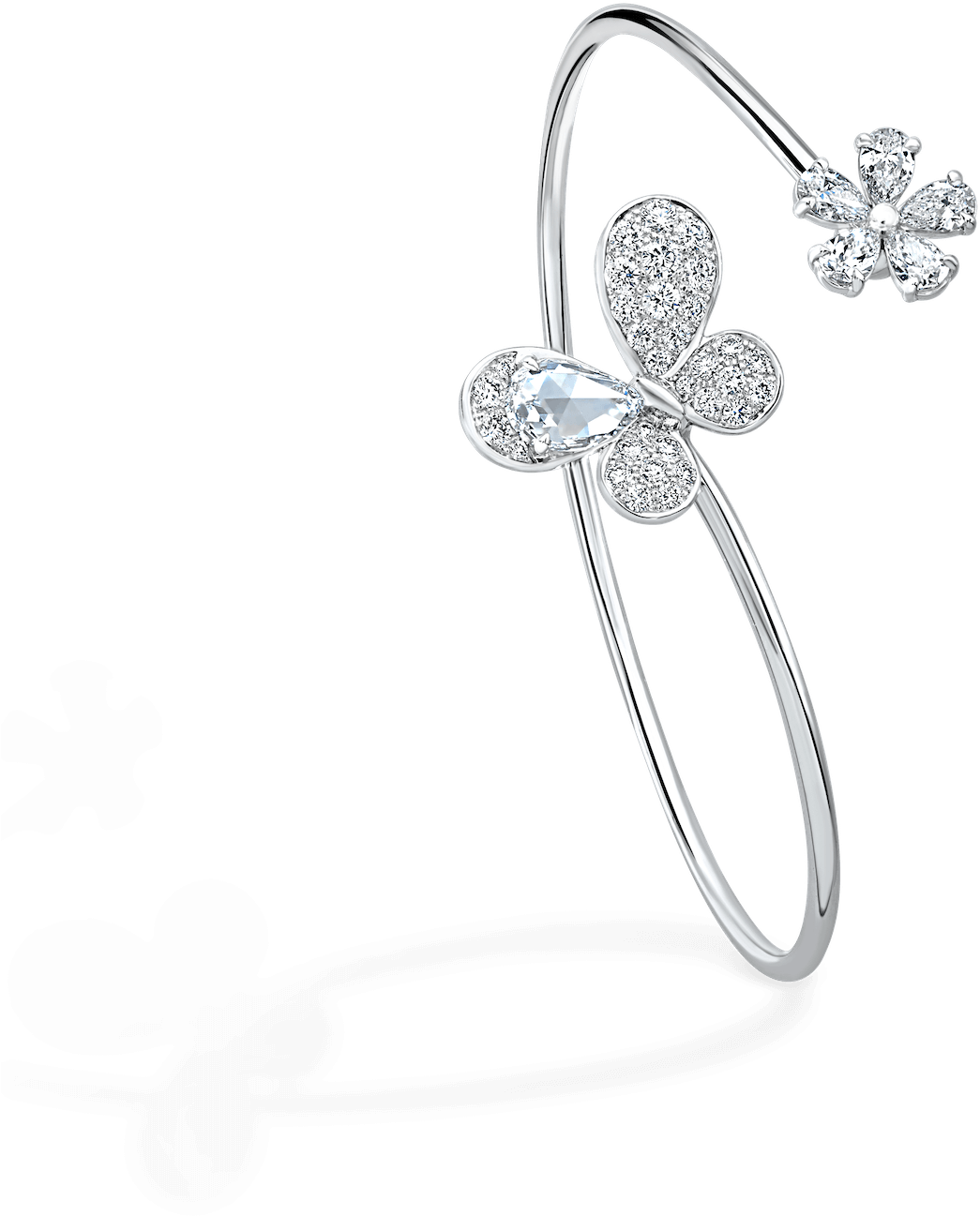 Px 08 005 1030 F1 Pixie Bangle - Engagement Ring (1500x1500), Png Download