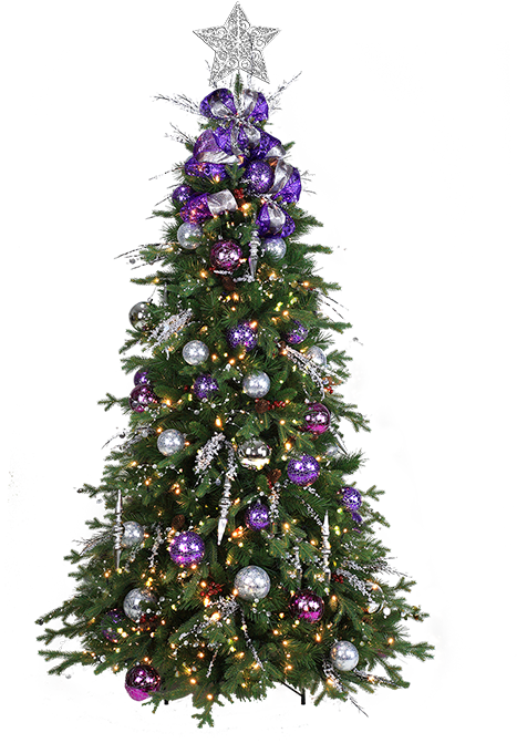 Purple Twinkle Collection - Christmas Tree (700x700), Png Download