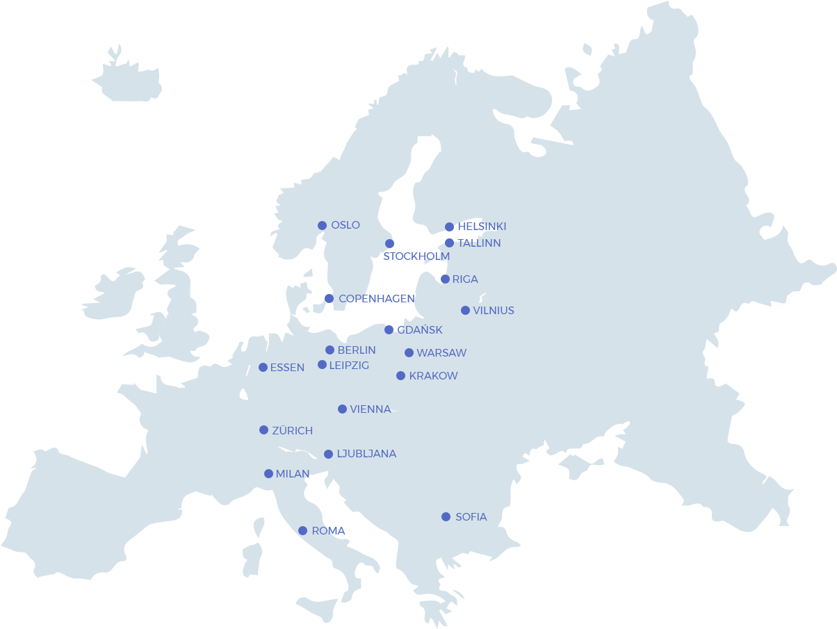 European Tour - Europe Map White Png (1304x1080), Png Download