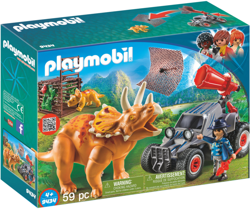 Enemy Quad With Triceratops - Playmobil Enemy Quad With Triceratops (1024x717), Png Download
