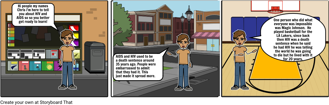 Hiv And Aids - Cartoon (1164x385), Png Download