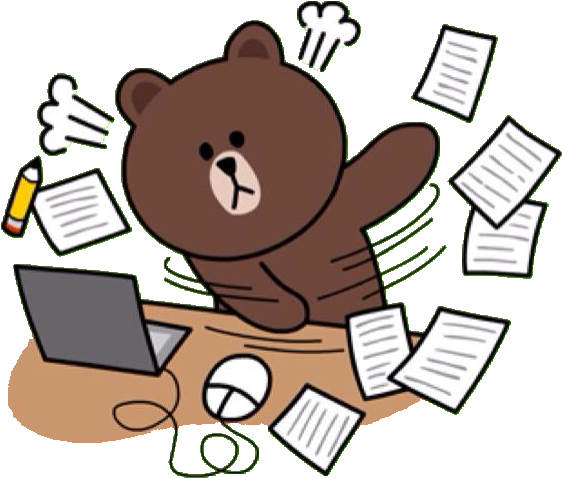Hard Working Png - Brown And Cony Work (640x529), Png Download