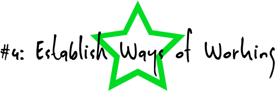 4 Establish Ways Of Working - Sign (1000x370), Png Download