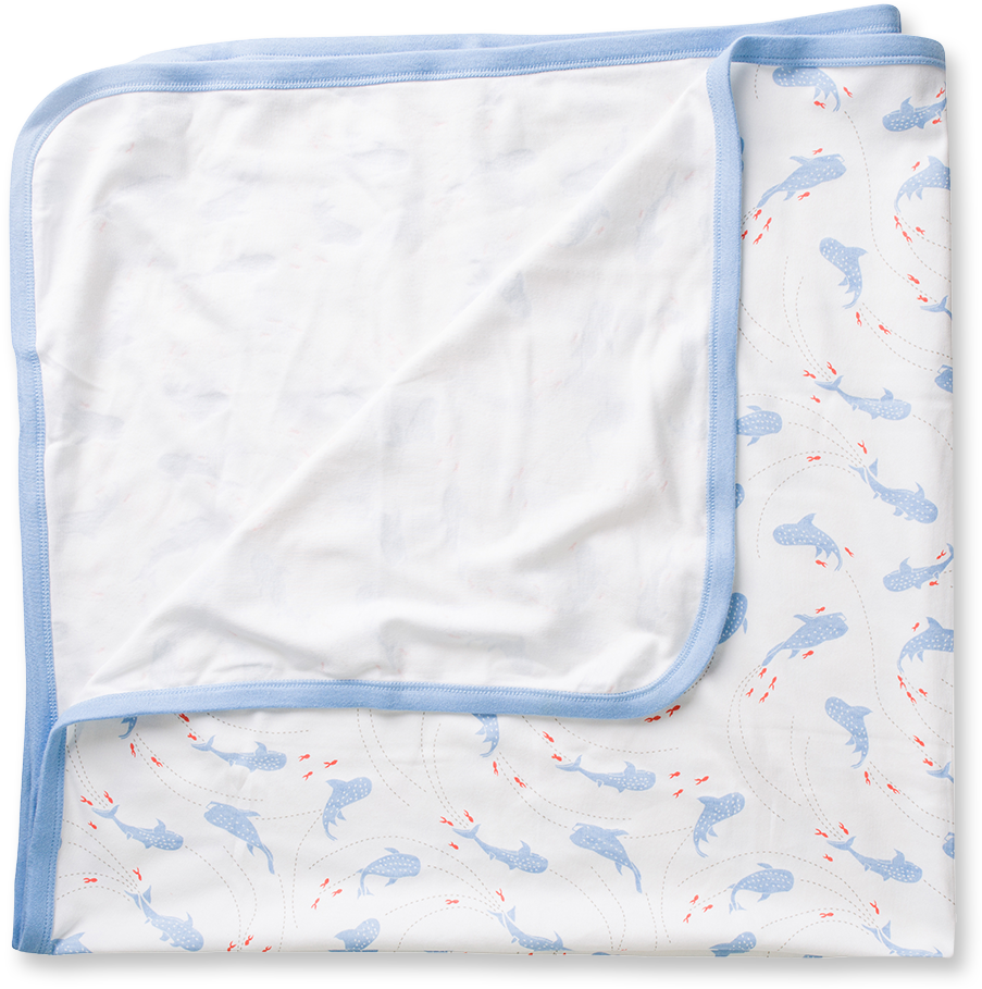Whale Shark Snuggle Wrap - Quilt (1078x1079), Png Download
