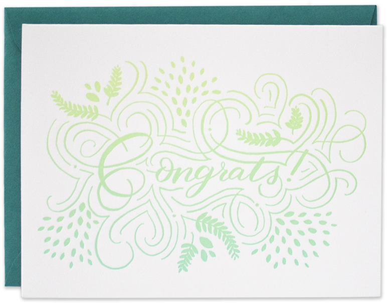 Letterpress Congrats (1000x1000), Png Download