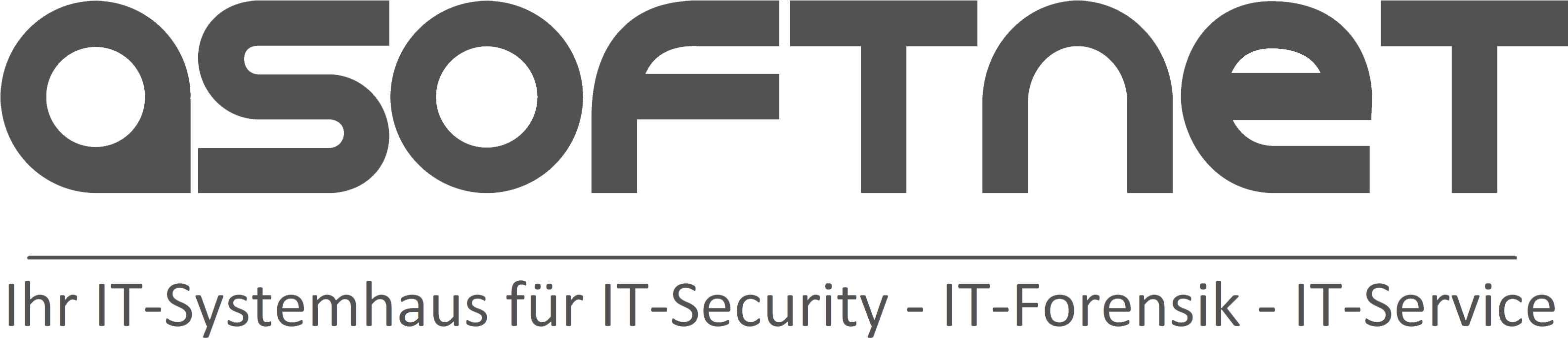 Logo Asoftnet Frei - Black-and-white (3172x778), Png Download