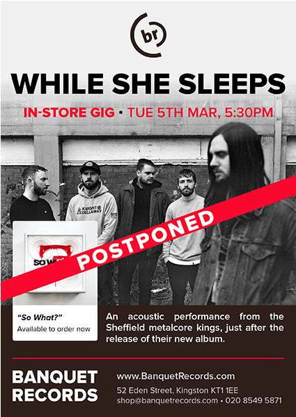 Postponed / While She Sleeps Tuesday 5th March At Banquet - While She Sleeps (598x598), Png Download