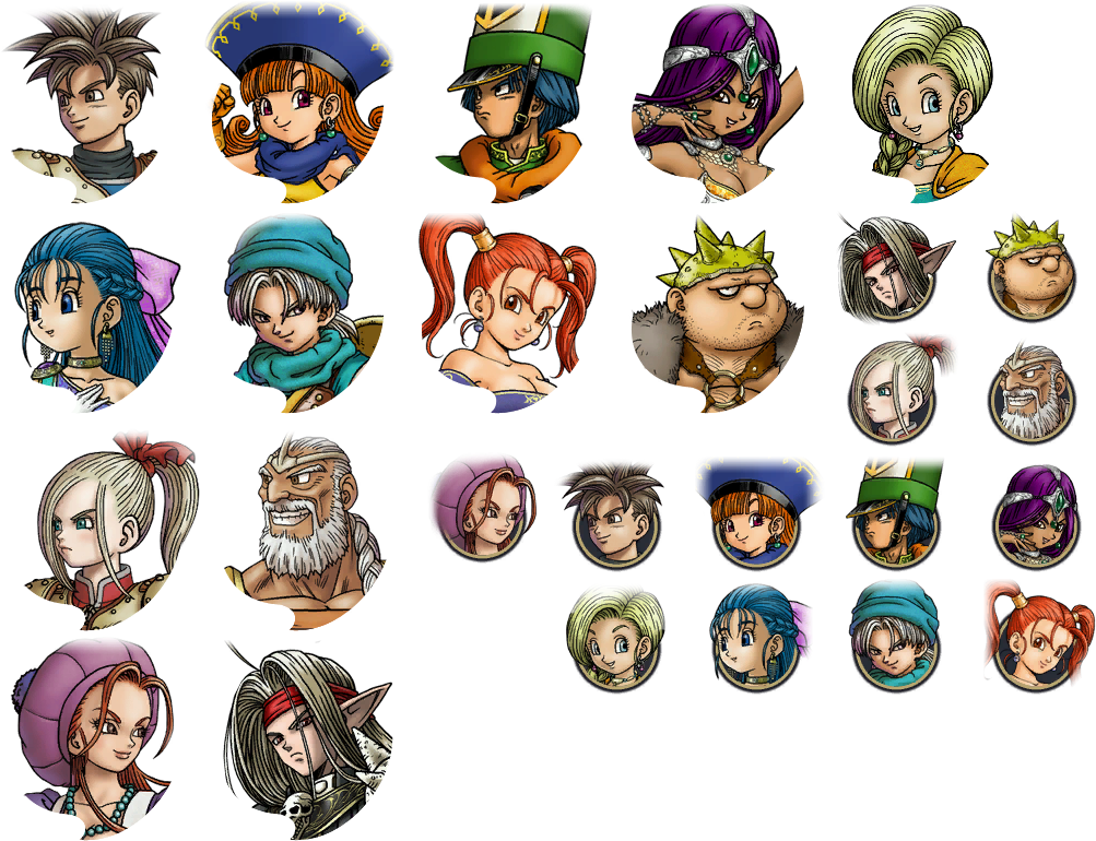 Click For Full Sized Image Character Icons - Dragon Quest Icons (1024x790), Png Download