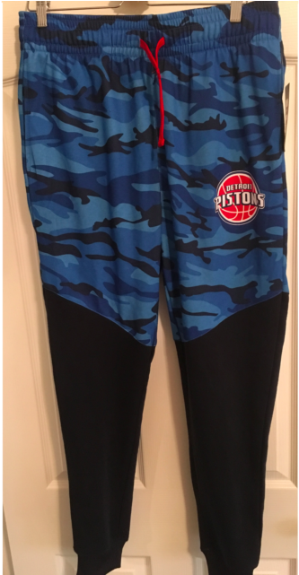 New Nwt Xl Detroit Pistons Logo Nba Sweat Running Pants - Detroit Pistons (480x640), Png Download