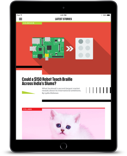 Fastcompany Tablet 03 Feed - Iphone (1000x727), Png Download