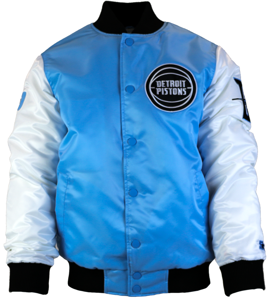 Detroit Pistons Starter Jackets "tobacco Road" - Pocket (1084x1080), Png Download