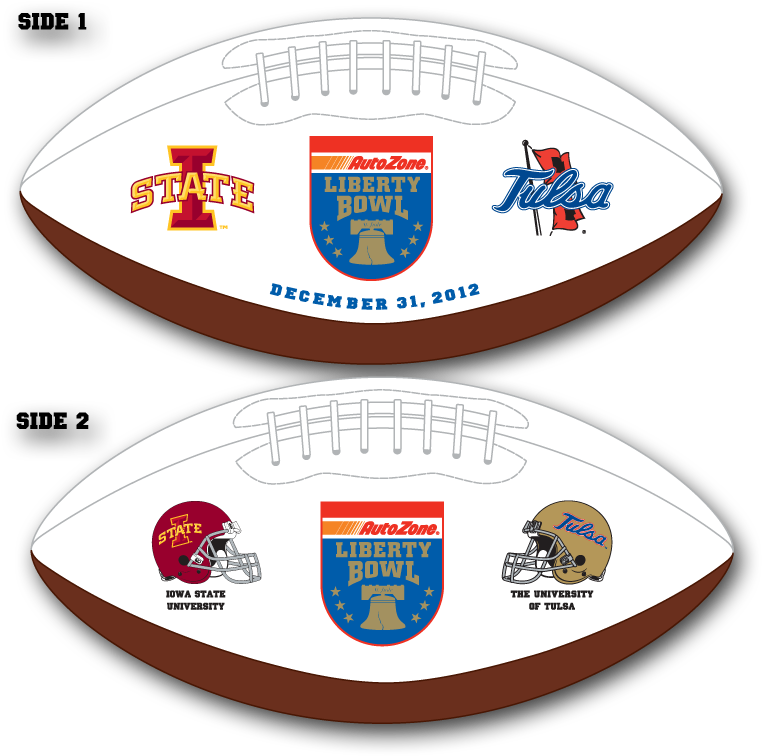 2012 Autozone Liberty Bowl Commemorative Football Get - University Of Tulsa (800x800), Png Download