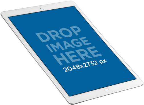 White Ipad Pro Mockup With Apple Pencil Over A Png - Smartphone (640x480), Png Download