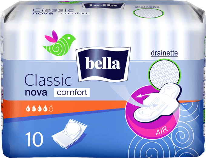 Bella Classic Nova Comfort Sanitary Pads - Bella Paketes (895x895), Png Download