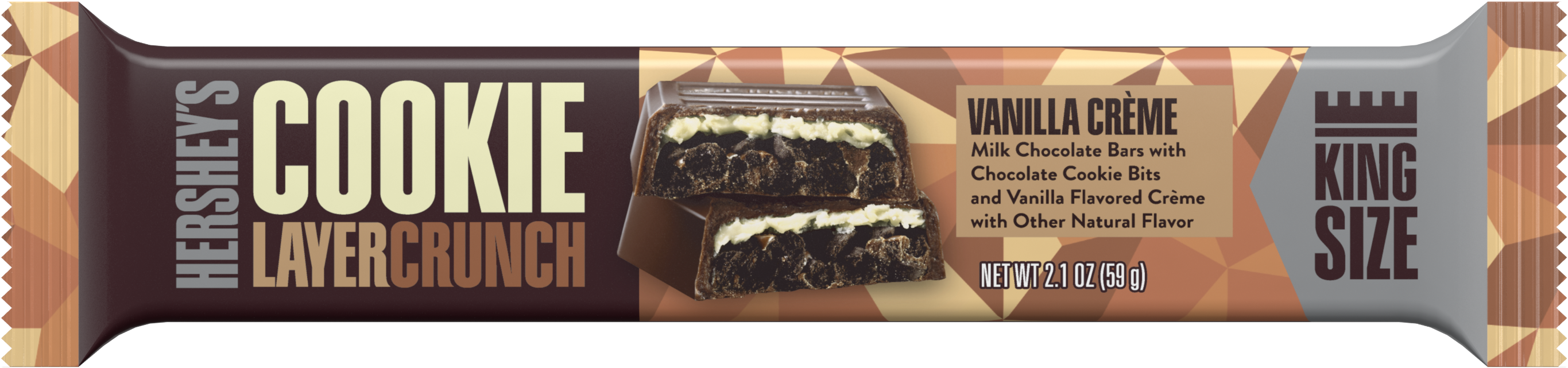 Hershey's Cookie Layer Crunch King Size Bar, Vanilla - Hershey's Caramel Cookie Layer Bar King Size (3000x3000), Png Download