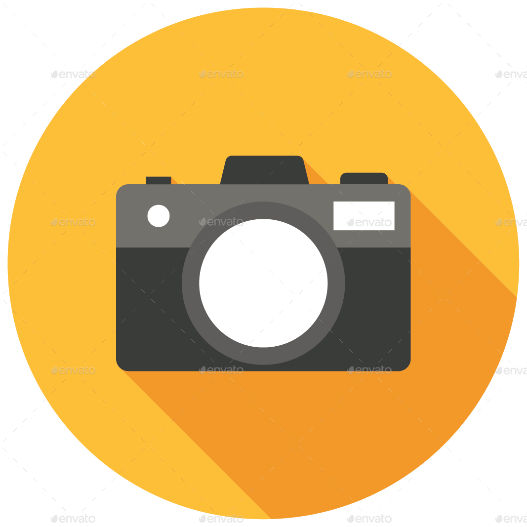 Camera Icon Flat - Circle (1067x1067), Png Download