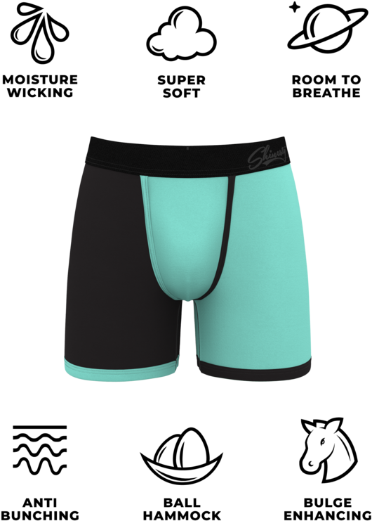 Black Boxers With Pouch Effect - Valentines Day Boxers (683x1024), Png Download