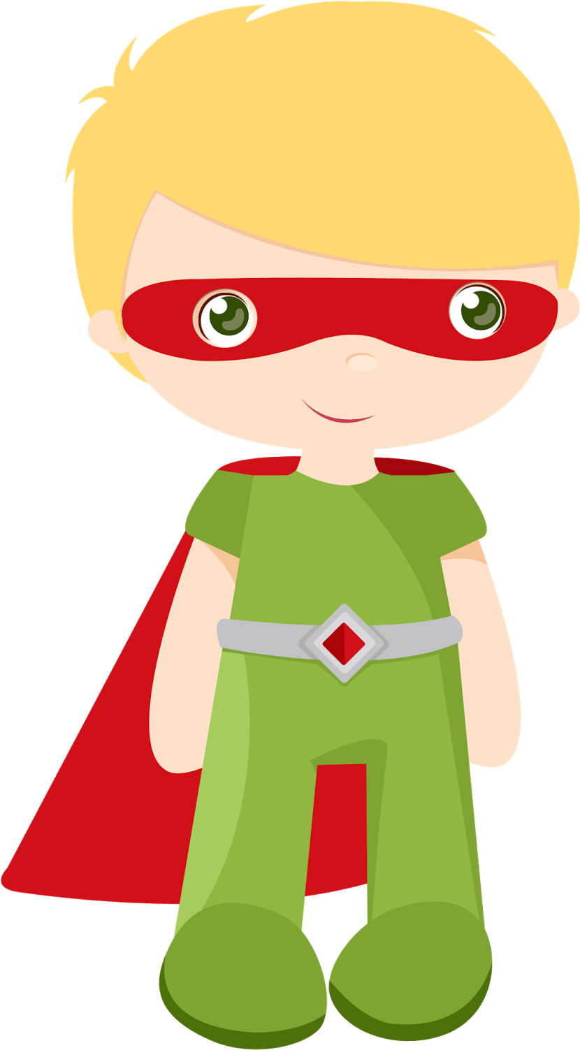 Kids Dressed As Superheroes Clipart - Superhero (1196x1600), Png Download