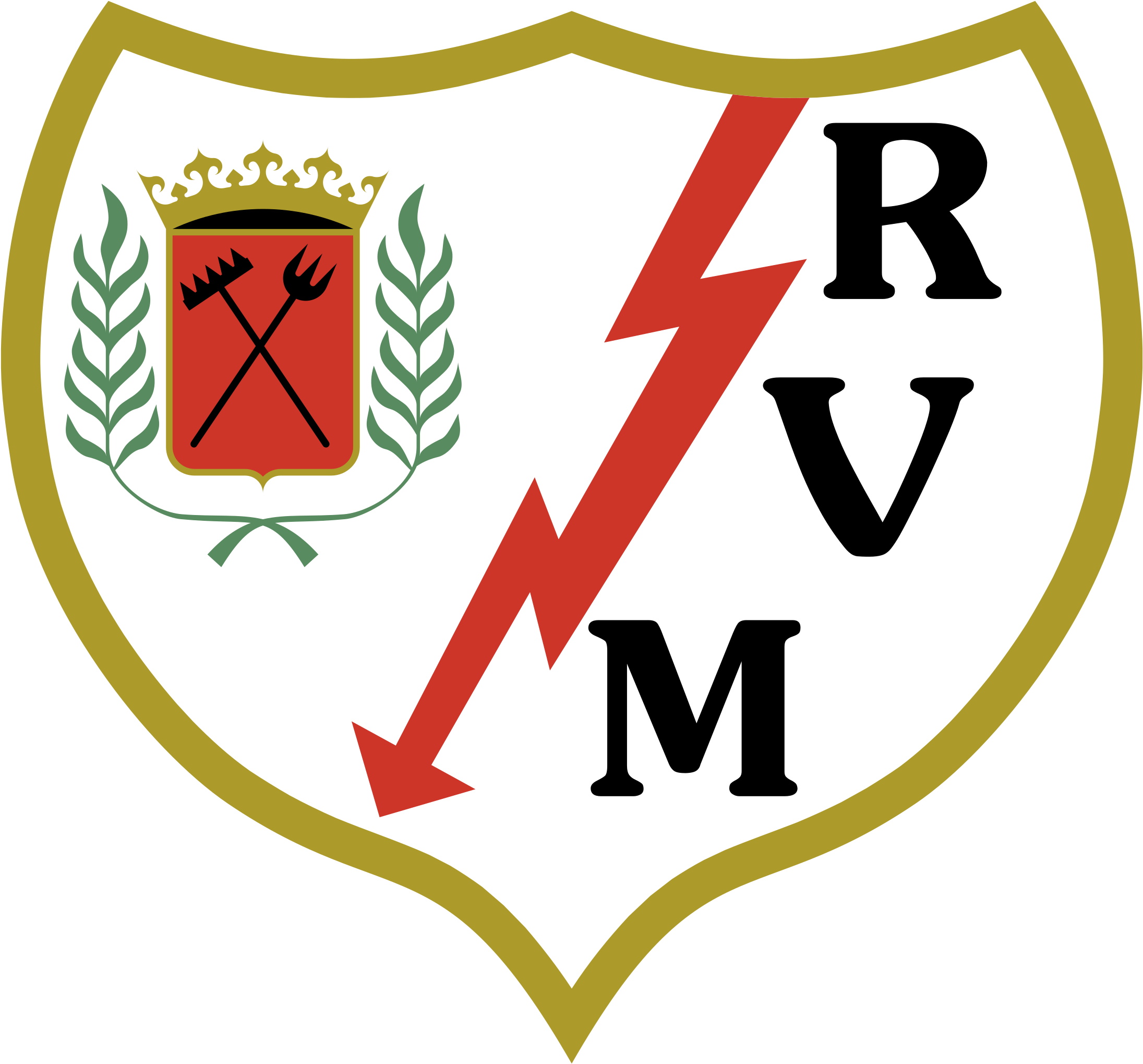 Facebooktwittergoogle Whatsapp - Rayo Vallecano Logo Png (2400x2400), Png Download
