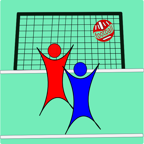 Football Soccers Clip Art Free Vector - Cartoon Football Goal (600x598), Png Download