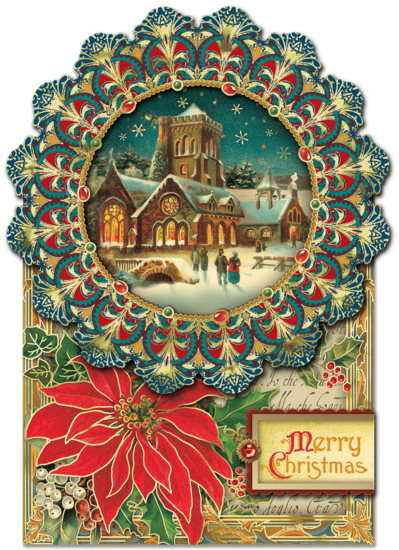 Cathedral Blue Frame Boxed Holiday Cards - Poster (600x600), Png Download