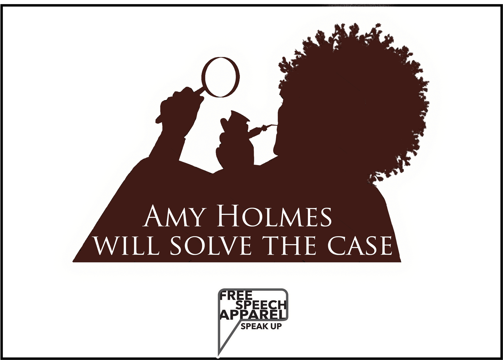 Customcat Men's Premium Tee-shirts Amy "sherlock" Holmes - Silhouette (2048x1463), Png Download