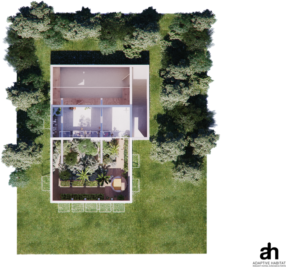 The Passive Solar Greenhouse - Floor Plan (1200x900), Png Download
