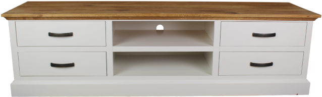Tv-dresser Provence - Natural Oak/white - Sideboard (720x480), Png Download