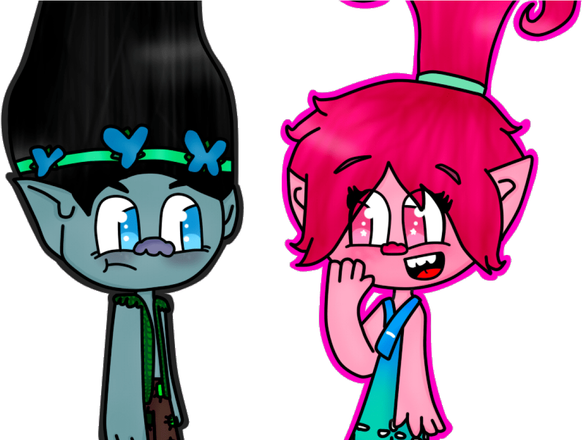 Poppy Troll Png - Branch X Poppy From Trolls (1368x855), Png Download