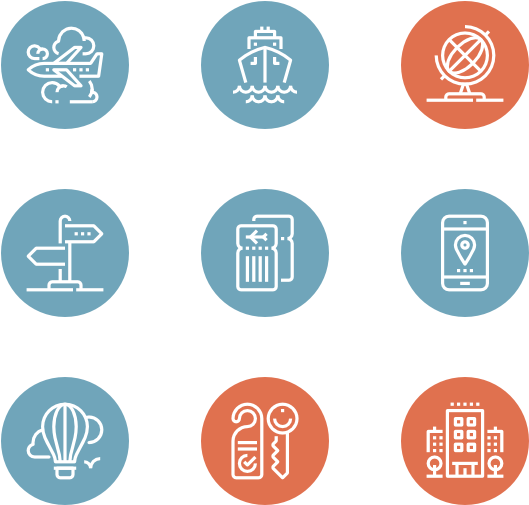 Hotel Icons Free Travel - Circle (600x564), Png Download