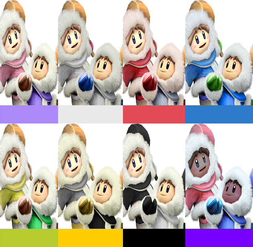 Nanapopossbvswaps - Ice Climbers Alternate Costumes (819x800), Png Download