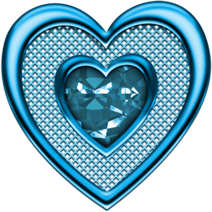 Mq Blue Heart Hearts Diamond Diamonds - Heart (1024x1024), Png Download