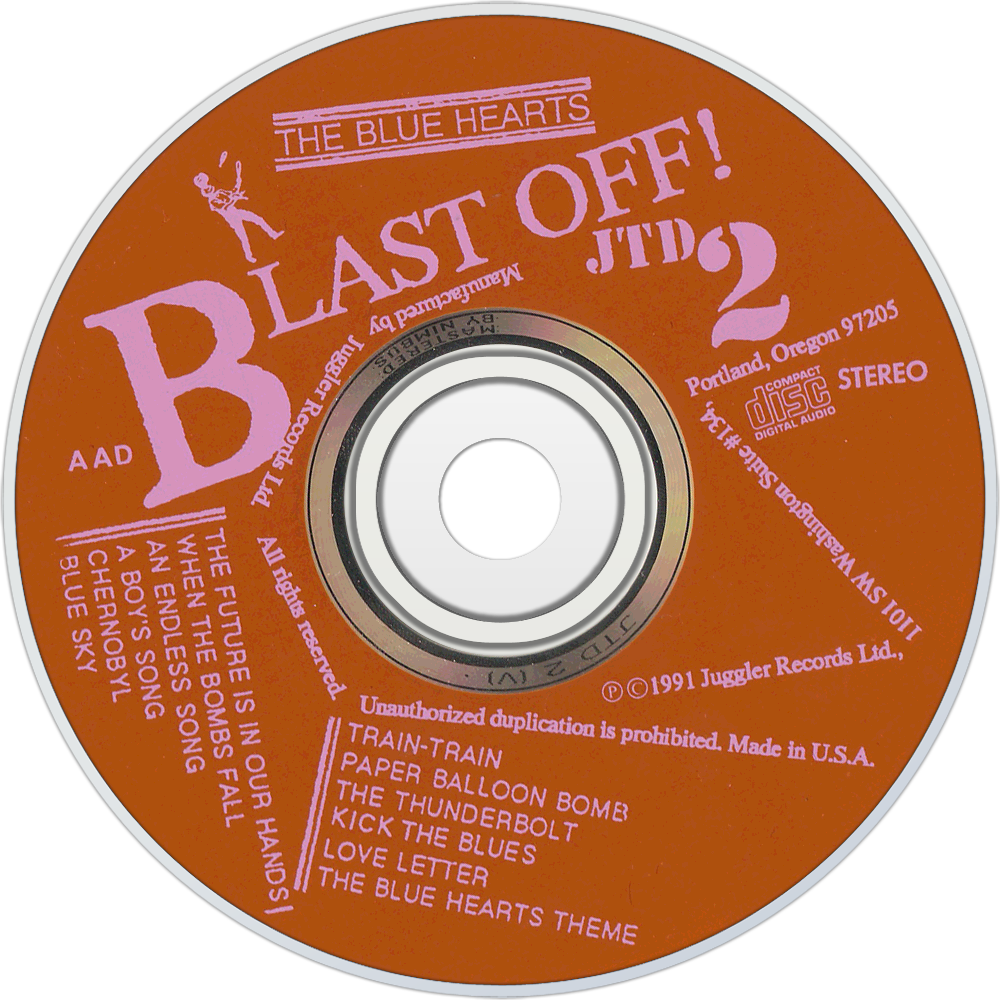 The Blue Hearts Blast Off Cd Disc Image - Cd (1000x1000), Png Download