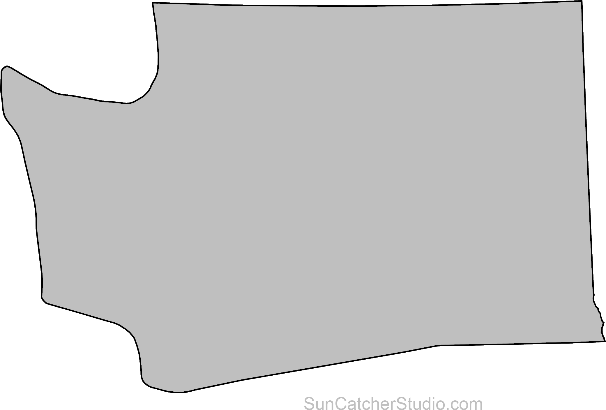 Washington Outline Pattern 2,100×1,564 Pixels - State Of Washington Outline Png (2100x1564), Png Download