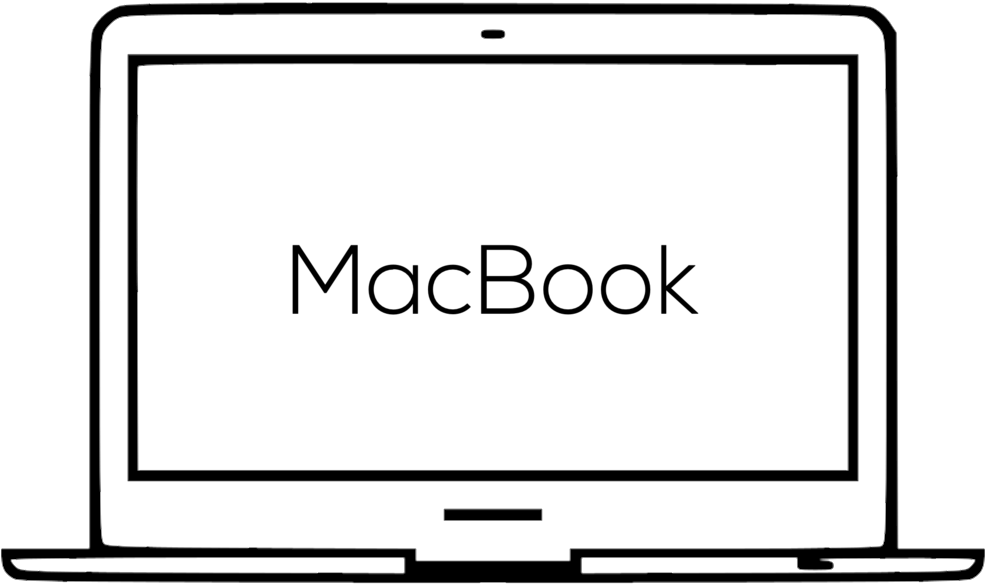 Macbook Air No Back - Flat Panel Display (1000x1000), Png Download