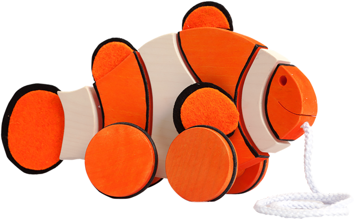 Fauna Wooden Pull Toy Clownfish/clownvis €24 - Toy (1200x1200), Png Download