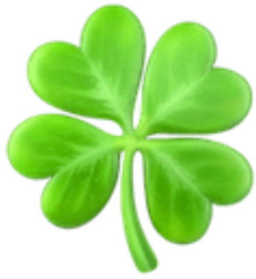 Leaves 4 Cute Green Garden Emoji Apple Imoji Applemoji - Firkløver Emoji (1024x1024), Png Download