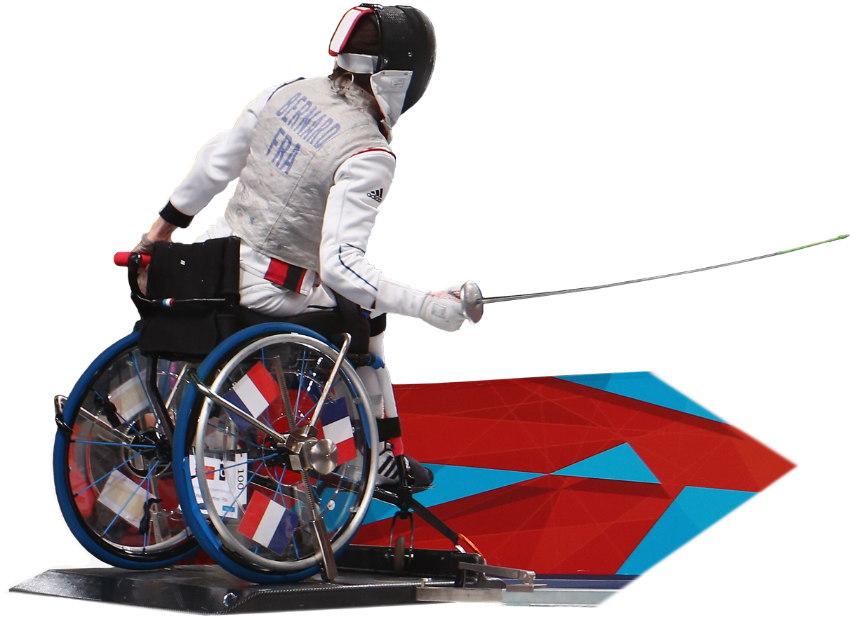 Wheelchair Fencing Classes - Wheelchair Fencing (1227x973), Png Download